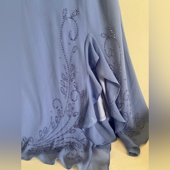 R&M Richards Purple Beaded 2-Piece Maxi Dress with Blazer - Picture 4 of 7